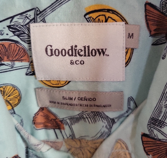 Goodfellow & Co Cocktail Print Men's Shirt - White - Picture 3 of 5